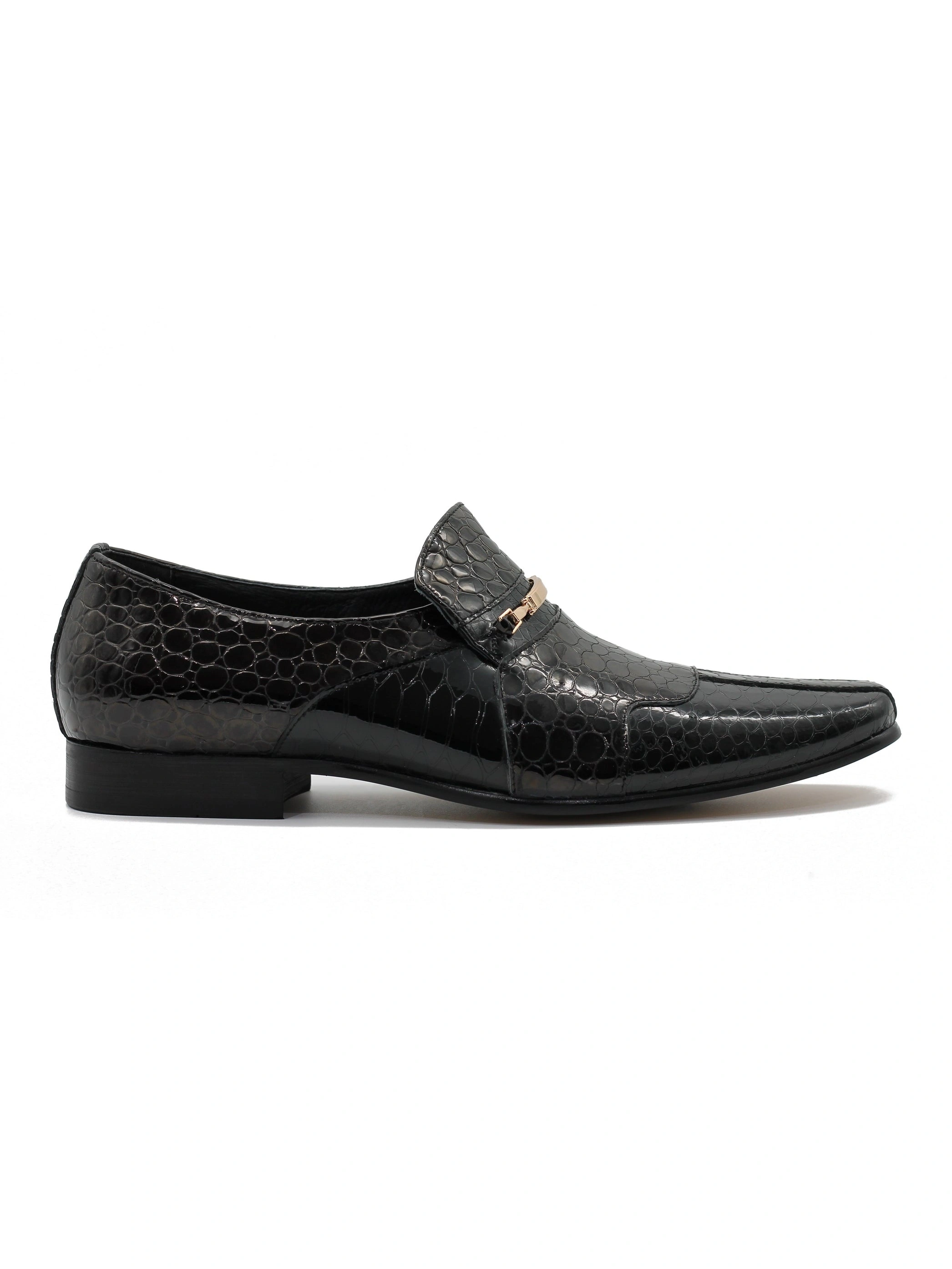 Patent Perfection: The Ultimate Black Leather Loafers for Gentlemen.