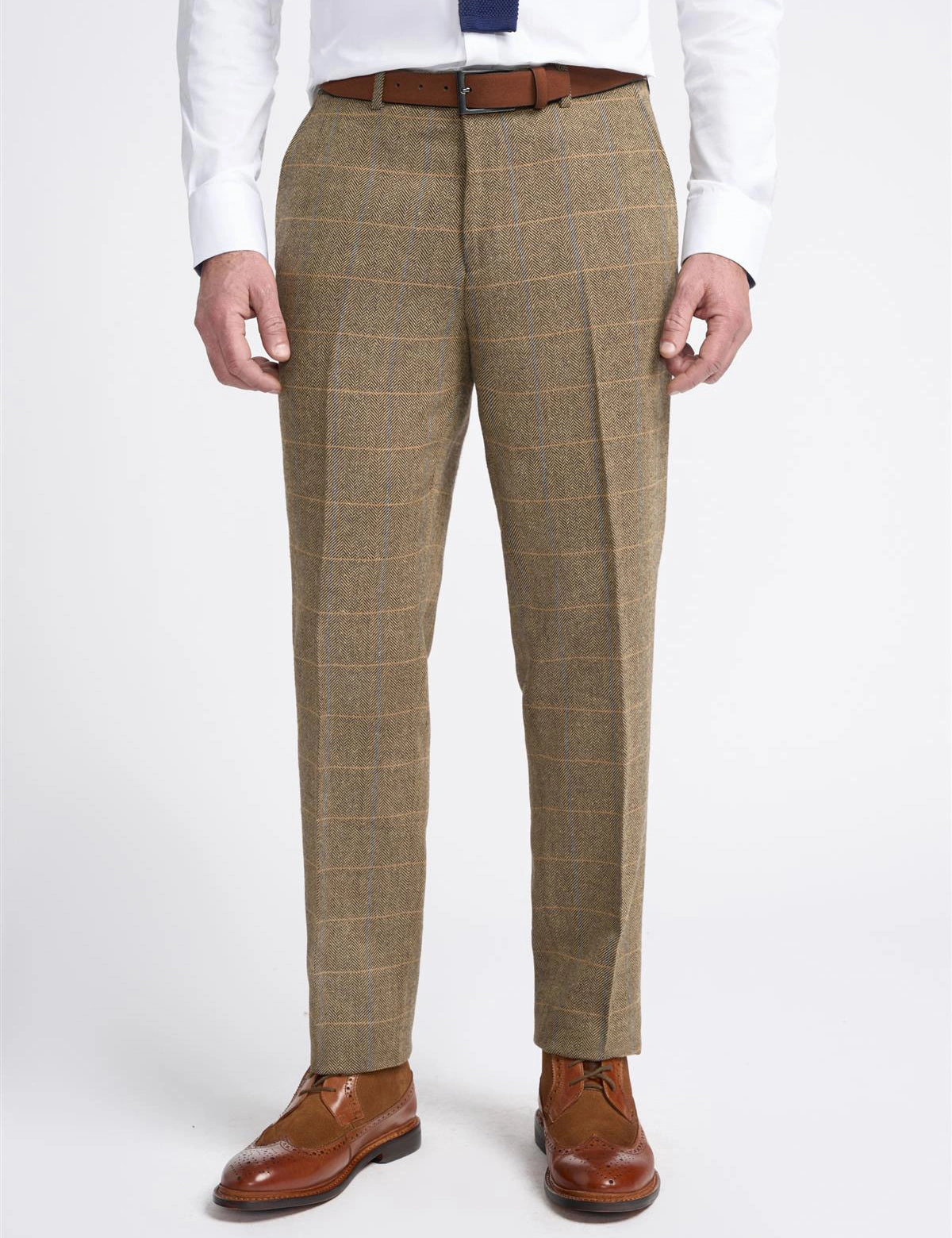 Albert's Brown Tweed Trousers - Classic Check, Undeniably British Style, Ready to Wear.